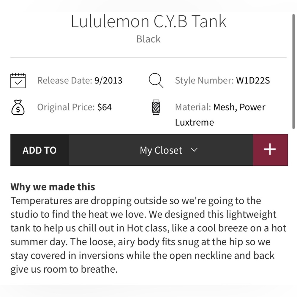 Lululemon C.Y.B. tank Top Size 4 - Picture 5 of 12